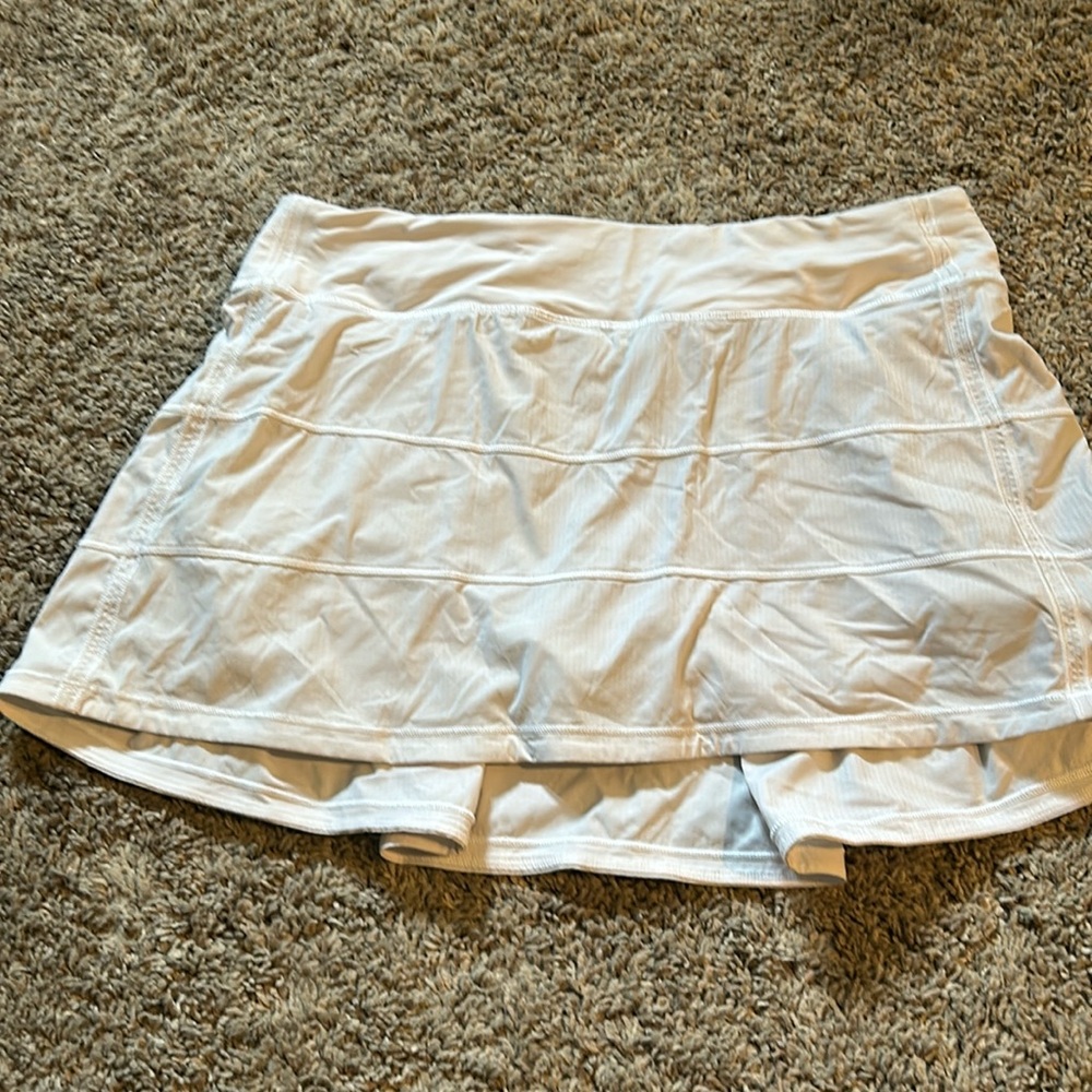Lululemon Athletica Pace Rival White Tennis Skirt Skort
